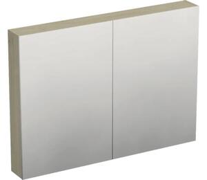 Dulap baie cu oglindă Jungborn TRENTA 100x72 cm PAL stejar Kendal 2 uşi