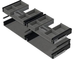 Set mobilier baie suspendat Jungborn TRENTA 120 cm Basalto mâner crom