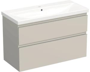Set mobilier baie suspendat Jungborn TRENTA 100 cm cașmir mâner crom