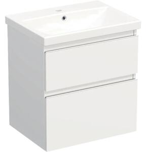 Set mobilier baie suspendat Jungborn TRENTA 60 cm alb mat mâner alb