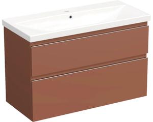 Set mobilier baie suspendat Jungborn TRENTA 100 cm Cotto mâner crom