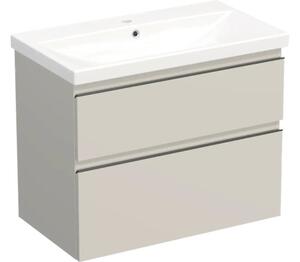 Set mobilier baie suspendat Jungborn TRENTA 80 cm cașmir mâner negru