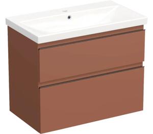 Set mobilier baie suspendat Jungborn TRENTA 80 cm Cotto mâner negru