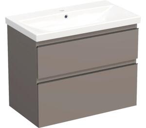 Set mobilier baie suspendat Jungborn TRENTA 80 cm Basalto mâner negru