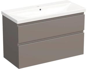 Set mobilier baie suspendat Jungborn TRENTA 100 cm Basalto mâner crom