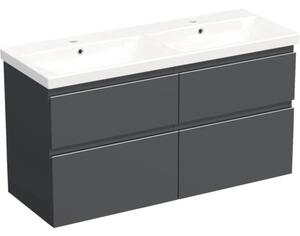 Set mobilier baie suspendat Jungborn TRENTA 120 cm antracit mâner crom