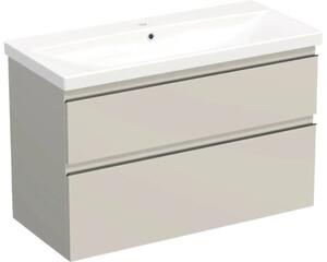 Set mobilier baie suspendat Jungborn TRENTA 100 cm cașmir mâner negru