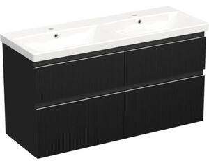 Set mobilier baie suspendat Jungborn TRENTA 120 cm riflaj 1 negru