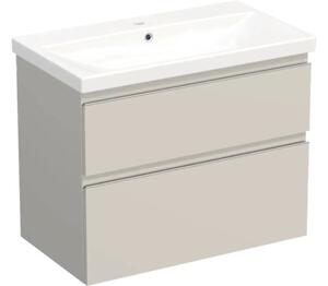Set mobilier baie suspendat Jungborn TRENTA 80 cm cașmir mâner crom
