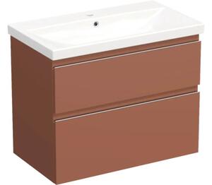 Set mobilier baie suspendat Jungborn TRENTA 80 cm Cotto mâner crom