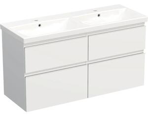 Set mobilier baie suspendat Jungborn TRENTA 120 cm alb mat mâner alb