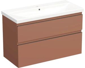 Set mobilier baie suspendat Jungborn TRENTA 100 cm Cotto mâner negru