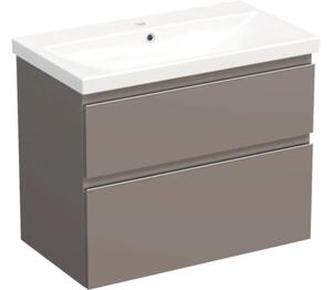 Set mobilier baie suspendat Jungborn TRENTA 80 cm Basalto mâner crom