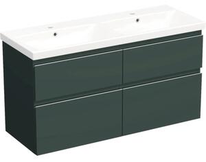 Set mobilier baie suspendat Jungborn TRENTA 120 cm verde salvie mat mâner crom