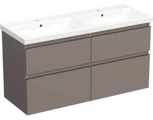 Set mobilier baie suspendat Jungborn TRENTA 120 cm Basalto mâner negru