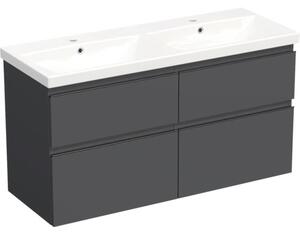 Set mobilier baie suspendat Jungborn TRENTA 120 cm antracit mâner negru