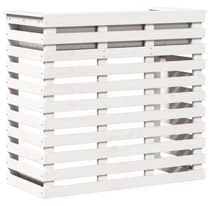 Masă bar de exterior, alb, 113,5x50x103 cm, lemn masiv pin