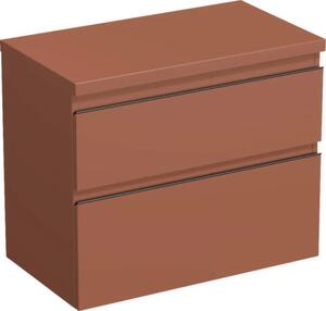 Dulap bază lavoar baie suspendat Jungborn TRENTA 80 cm PAL cotto mâner negru