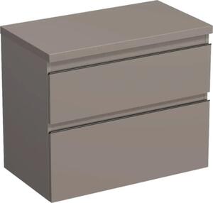 Dulap bază lavoar baie suspendat Jungborn TRENTA 80 cm PAL Basalto mâner negru