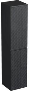 Dulap baie înalt suspendat 35x161,8 cm PAL negru mat Jungborn TRENTA dr. geometric 2