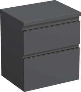Dulap bază lavoar baie suspendat Jungborn TRENTA 60 cm PAL antracit mâner negru