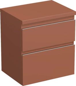 Dulap bază lavoar baie suspendat Jungborn TRENTA 60 cm PAL cotto mâner argintiu