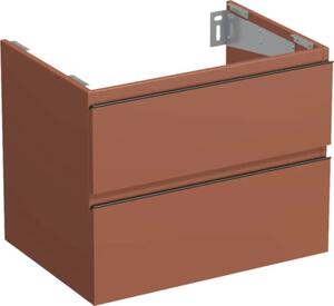 Dulap bază lavoar baie suspendat Jungborn TRENTA 70 cm PAL Cotto 2 sertare mâner negru