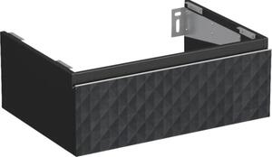 Dulap bază lavoar baie suspendat Jungborn TRENTA 70 cm PAL negru mat geometric 1