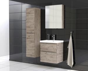 Dulap baie înalt suspendat 35x161,8 cm PAL stejar Wellington Jungborn TRENTA st. mâner argintiu
