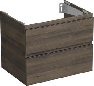 Dulap bază lavoar baie suspendat Jungborn TRENTA 70 cm PAL stejar Gladstone 2 sertare mâner negru