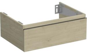 Dulap bază lavoar baie suspendat Jungborn TRENTA 70 cm PAL stejar Kendal, mâner negru