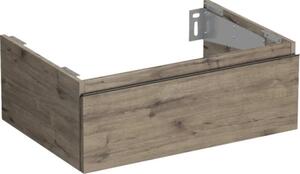 Dulap bază lavoar baie suspendat Jungborn TRENTA 70 cm PAL stejar Wellington mâner negru