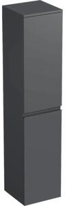 Dulap baie înalt suspendat 35x161,8 cm PAL antracit Jungborn TRENTA st. mâner negru
