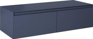 Dulap bază lavoar baie suspendat Jungborn DECEM 120x45,8 cm MDF albastru navy mat 2 sertare