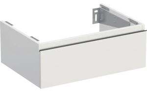 Dulap bază lavoar baie suspendat Jungborn TRENTA 70 cm PAL alb mat, mâner negru