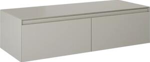 Dulap bază lavoar baie suspendat Jungborn DECEM 120x45,8 cm MDF fume mat 2 sertare