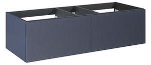 Dulap bază lavoar baie suspendat Jungborn NONUS 120 cm PAL albastru navy mat 2 sertare