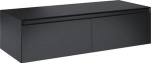 Dulap bază lavoar baie suspendat Jungborn DECEM 120x45,8 cm MDF negru mat 2 sertare