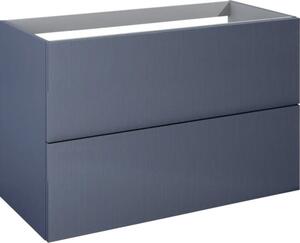 Dulap bază lavoar baie suspendat Jungborn NONUS 100 cm PAL albastru navy mat 2 sertare