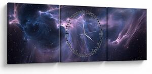 Tablou - Nebuloasa spațială (cu ceas) (90x30 cm)