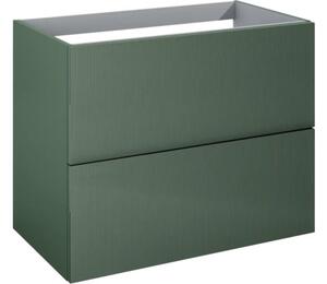 Dulap bază lavoar baie suspendat Jungborn NONUS 80 cm PAL verde mat 2 sertare