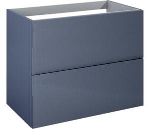 Dulap bază lavoar baie suspendat Jungborn NONUS 80 cm PAL albastru navy mat 2 sertare