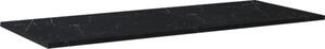 Blat lavoar baie marmură compactă Marquina negru mat 121x46 cm Jungborn
