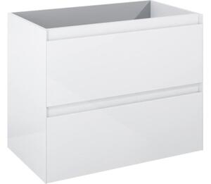 Dulap bază lavoar baie suspendat Jungborn DECEM 80 cm MDF alb lucios 2 sertare