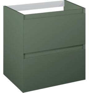 Dulap bază lavoar baie suspendat Jungborn DECEM 60 cm MDF verde mat 2 sertare