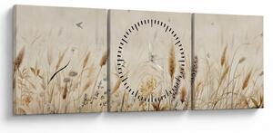 Tablou - Pajiște sălbatică (cu ceas) (90x30 cm)