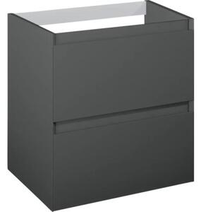 Dulap bază lavoar baie suspendat Jungborn DECEM 60 cm MDF antracit mat 2 sertare