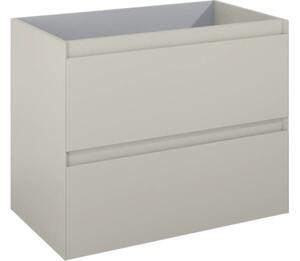 Dulap bază lavoar baie suspendat Jungborn DECEM 80 cm MDF fume mat 2 sertare