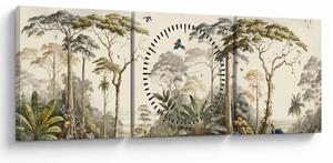 Tablou - Pădurea tropicală amazoniană (cu ceas) (90x30 cm)