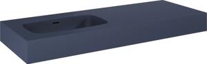 Lavoar suspendat Jungborn DECEM 121x46 cm albastru navy mat, cuvă pe stânga